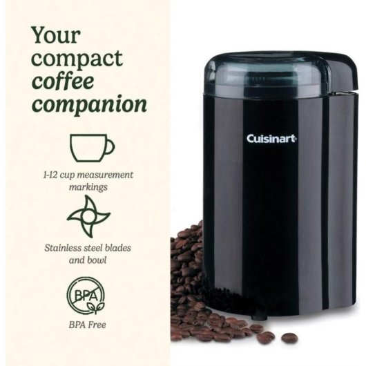 Moulin à café Cuisinart DCG20BKNE Triturateur noir acier inoxydable 12 tasses