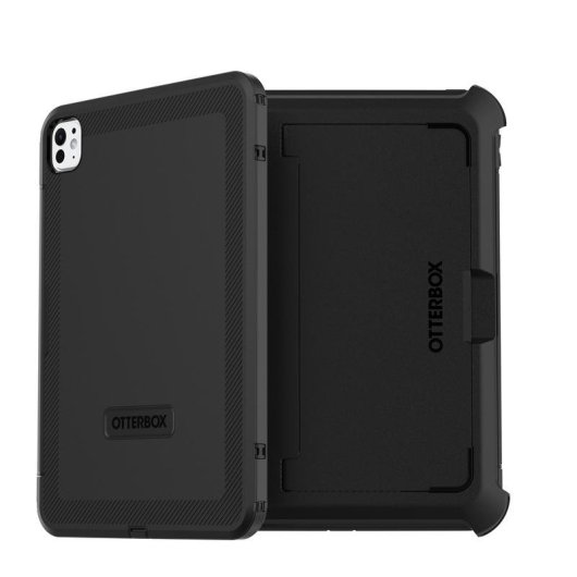 Funda OtterBox Defender para iPad Pro 11" (M5/M4), negra, multicapa, con soporte