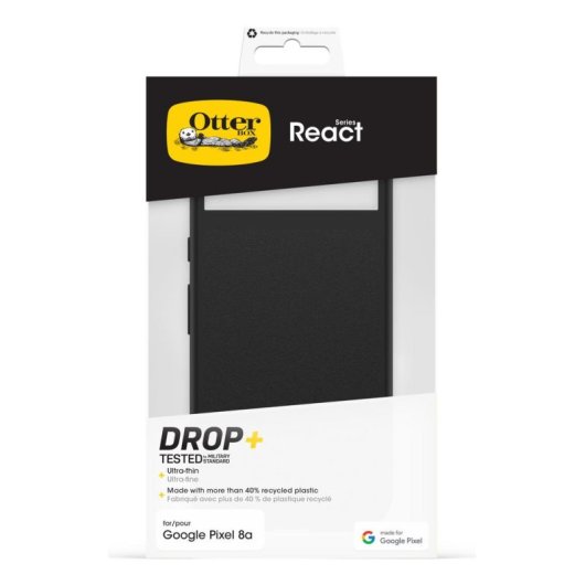 Funda para móvil OtterBox React Cover plastica nera resistente per Google Pixel 8a