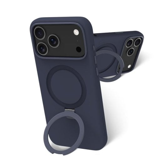 Funda para móvil Dbramante1928 Roskilde MS Kick ICON Cover Azul con soporte para iPhone 17 Pro Max