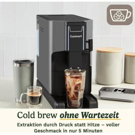 Cafetera Espresso Superautomática Cuisinart EM550E 1,5 L 19 Bares con molinillo y espumador