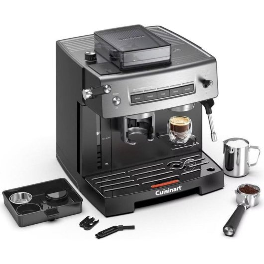 Cafetière expresso Cuisinart EM640E 2,2 L 20 Bars 2 Tasses avec moulin et mousseur