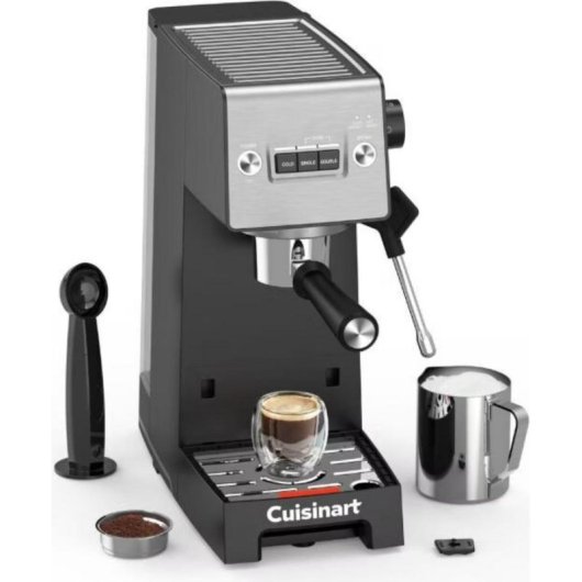 Cafetière expresso Cuisinart EM160E 1,5 L 15 Bars avec mousseur à lait