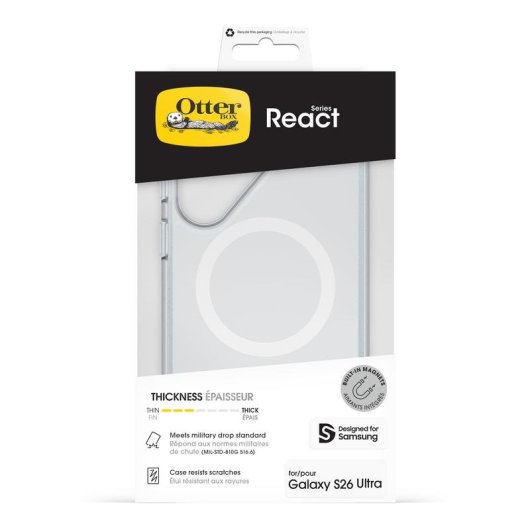 Funda para móvil OtterBox React Magnets Cover transparente resistente para Galaxy S26 Ultra