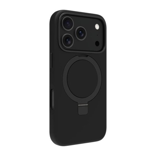 Funda para móvil Dbramante1928 Roskilde MS Kick ICON Cover Negro con soporte para iPhone 17 Pro