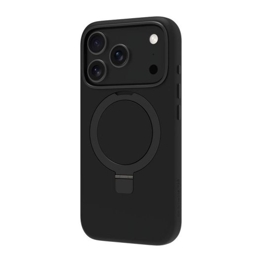 Funda para móvil Dbramante1928 Roskilde MS Kick ICON Cover Negro con soporte para iPhone 17 Pro