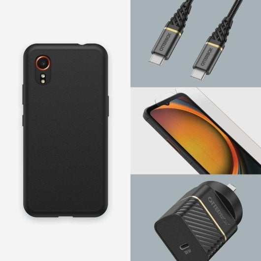 Funda OtterBox React Cover Plastique Noir Résistante pour Galaxy XCover 7