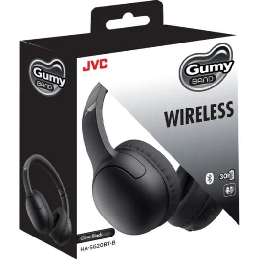 Auricolari JVC Gumy Band wireless e cablati Bluetooth per chiamate e musica neri