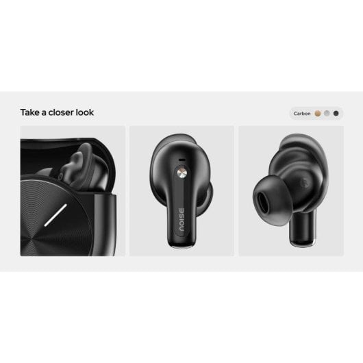 Auriculares Noise Master Buds 2 inalámbricos Bluetooth con Cancelación de Ruido, Audio 360º y Micrófono, color carbono