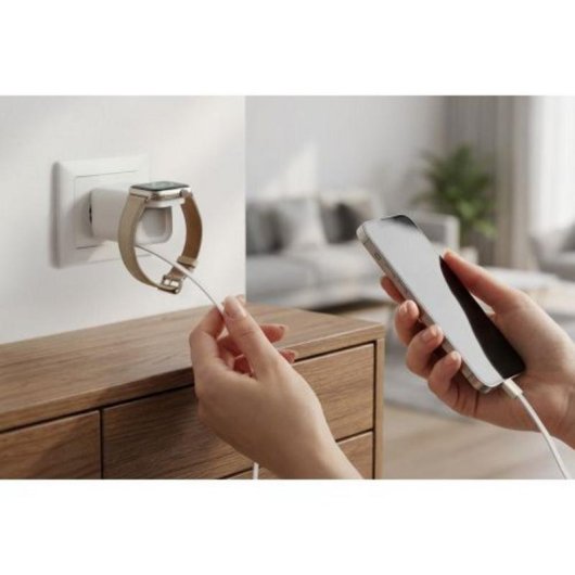 Ladegerät Ansmann 1001-0187 65W USB-C und USB-A Kabellos Weiß