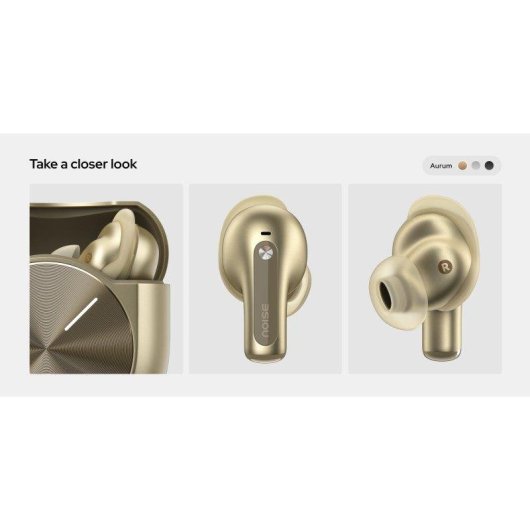 Auriculares Noise Master Buds 2 Aurum inalámbricos Bluetooth con Cancelación de Ruido y audio 360º Aurum