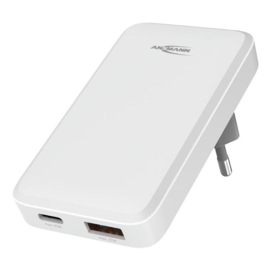 USB-C-Ladegerät 65W Ansmann 1001-0174 2 Ports Schnellladung PPS