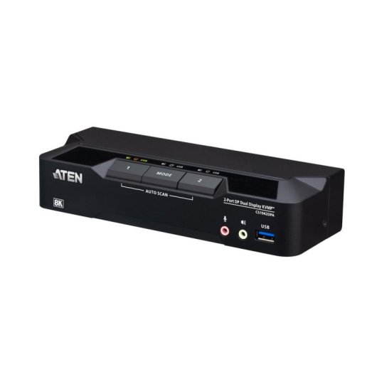 Switch KVM Aten CS1942DPA 2 PC 2 Monitor 8K DisplayPort USB 3.0