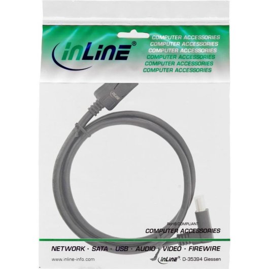 Inline 17151U Cavo DisplayPort 1.4 8K 7680x4320 1 m Nero Oro