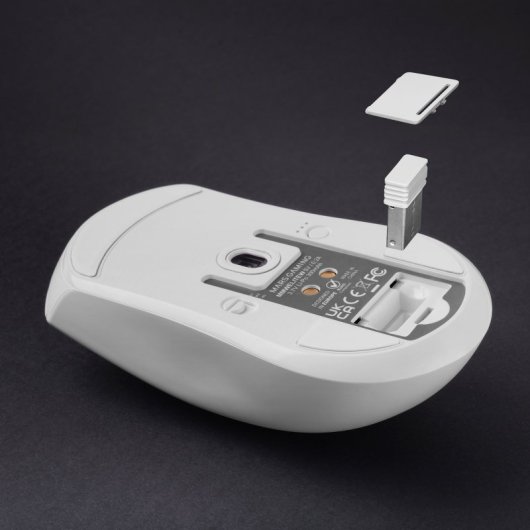 Ratón Mars Gaming MMW-ELITE Inalámbrico 20000 DPI Tri-mode Blanco RGB OLED