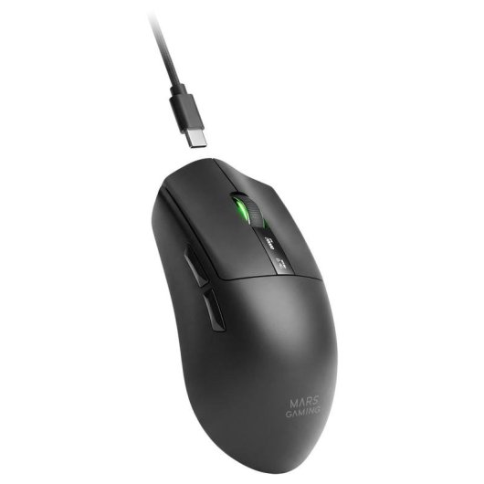 Ratón Mars Gaming MMW-ELITE Inalámbrico 20000 DPI Tri-Mode OLED Negro/Blanco