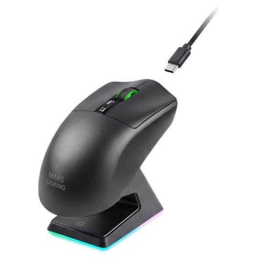 Ratón Mars Gaming MMW-ELITE Inalámbrico 20000 DPI Tri-Mode OLED Negro/Blanco