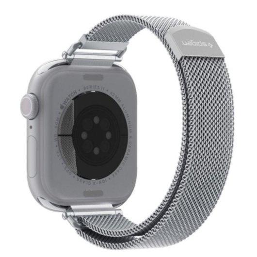 Correa de reloj Spigen WBM4 Acero Inoxidable Plata Apple Watch 40-42mm