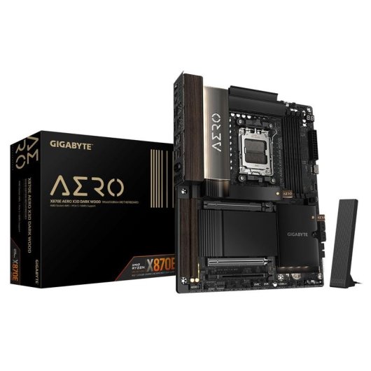 Schede Madri GIGABYTE X870E AERO X3D DARK WOOD AMD X870E AM5 DDR5 ATX WiFi 7 USB4