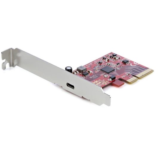 Placa de Rede Startech ASM3242 PCIe 3.0 x4 USB-C 3.2 Gen 2x2 20Gbps Vermelha