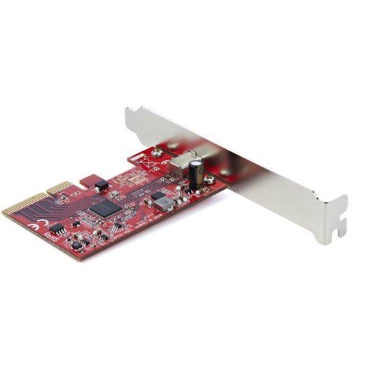 Placa de Rede Startech ASM3242 PCIe 3.0 x4 USB-C 3.2 Gen 2x2 20Gbps Vermelha