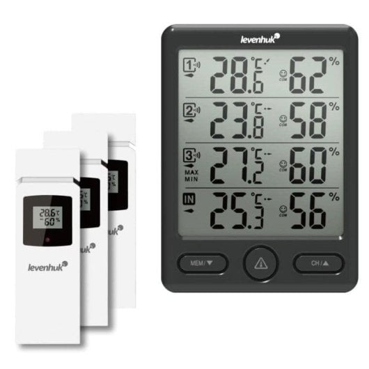Station Météorologique Levenhuk Wezzer Plus LP20 avec 3 Capteurs Sans Fil