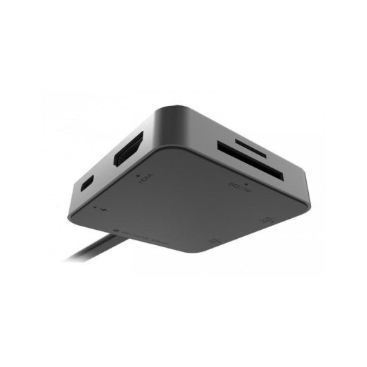 Laptop-Stand Urban Factory HUBEE LIGHT USB-C 100W HDMI Grau