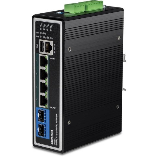 Industrieller Switch TRENDnet TI-BG62I Managed L2+ 6 Gigabit PoE Ports