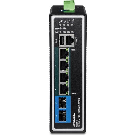 Industrieller Switch TRENDnet TI-BG62I Managed L2+ 6 Gigabit PoE Ports