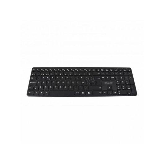 Teclado V7 KW550ESBT inalámbrico y USB compacto QWERTY español negro