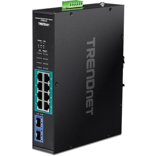 Industrieller Switch TRENDnet TI-PGM102 10 Ports Gigabit PoE+ 240W Rail DIN