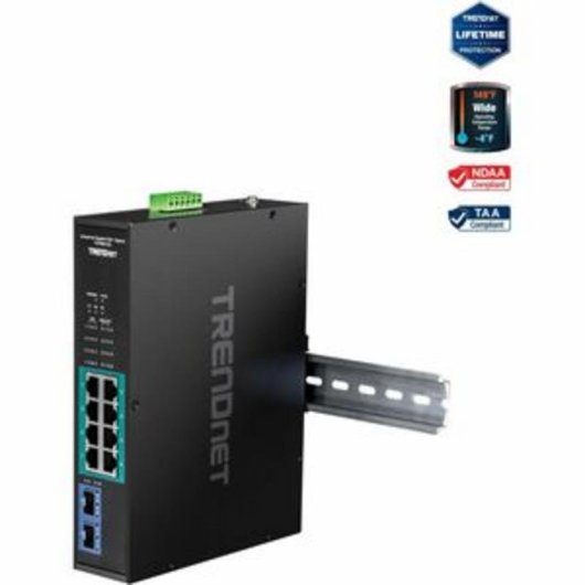 Industrieller Switch TRENDnet TI-PGM102 10 Ports Gigabit PoE+ 240W Rail DIN
