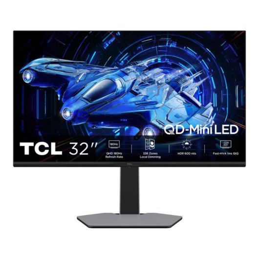 Écran PC TCL G64 32G64 32" QHD 180Hz QLED VA HDR600 FreeSync G-SYNC Hauteur réglable