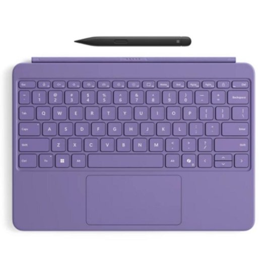 Teclado Microsoft EP2-33096 mecánico con touchpad y tejido alcántara violeta