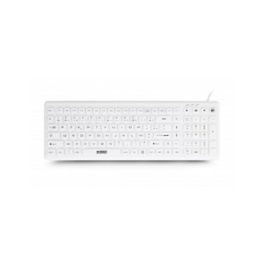 Teclado Urban Factory AKB69UF USB com fio QWERTY antibacteriano IP68 branco
