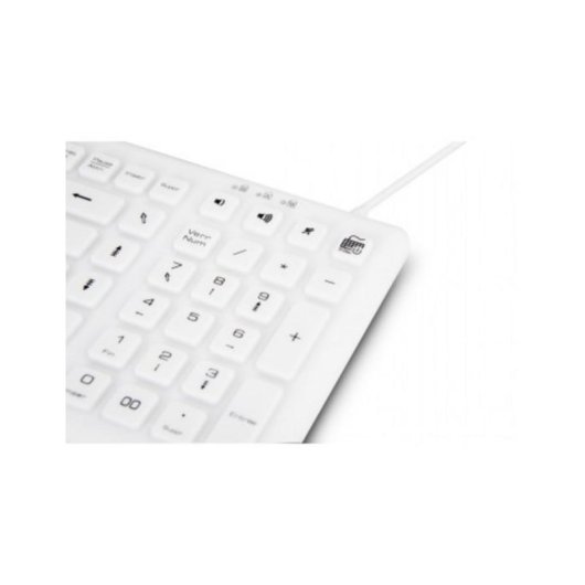 Teclado Urban Factory AKB69UF USB com fio QWERTY antibacteriano IP68 branco