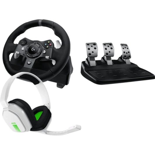 Volante de Juego Logitech G920 Driving Force Racing Wheel + Auriculares Astro A10 Blanco