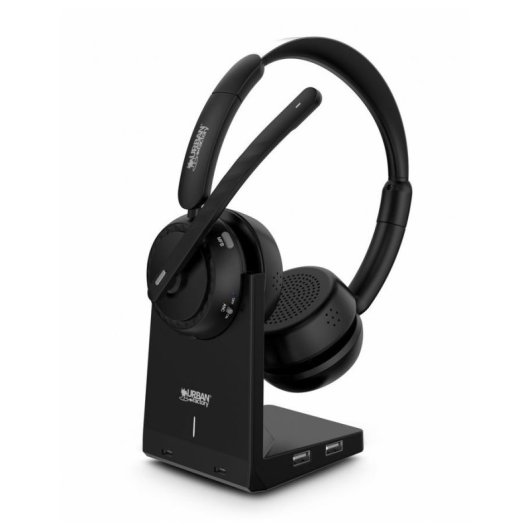 Auriculares Urban Factory MOVEE MAX inalámbricos Bluetooth Gaming con Cancelación de Ruido Negro