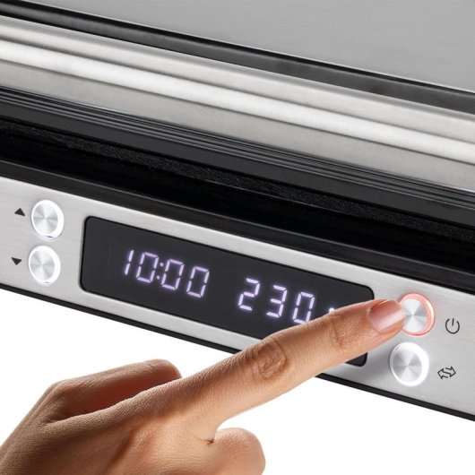 Plancha Grill Jata Apertura 180° 2000W Placas Mixtas 29x23,5 cm