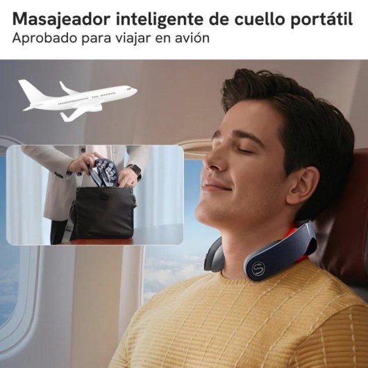 Masajeador de Cuello SKG G7 Pro-Fold Azul Terapia Luz Roja