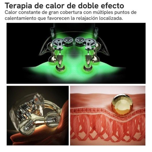 Masajeador Cuello Hombros SKG H7 Ultra-E Oro 9 Cabezales Calor Infrarrojo
