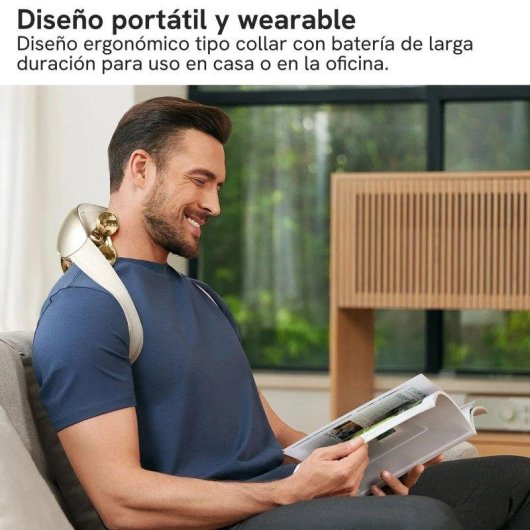 Masajeador Cuello Hombros SKG H7 Ultra-E Oro 9 Cabezales Calor Infrarrojo