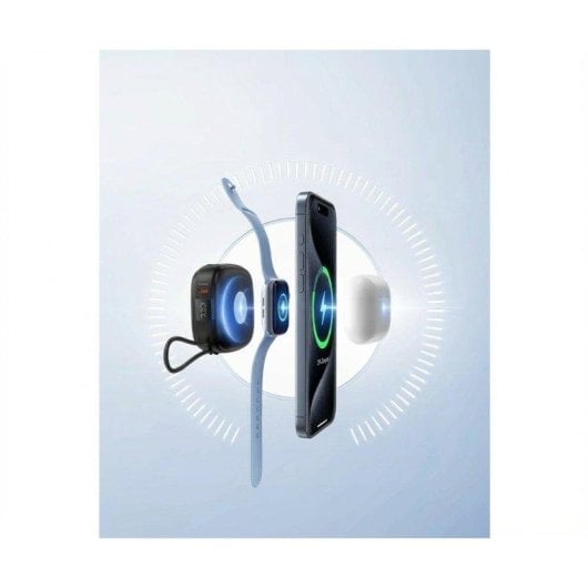Batería Externa Charmast W1205 MagCore 10.000 mAh Magnética 3 en 1 Carga Rápida
