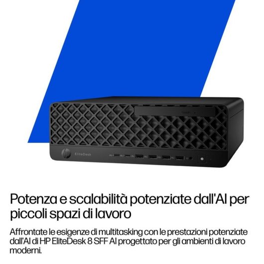 PC fisso HP EliteDesk 8 SFF G1i Intel Core Ultra 7 265 16GB 512GB SSD Windows 11 Pro WiFi7