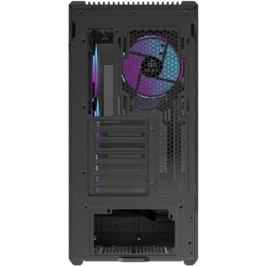 Caja PC Preyon Nest Seaview Midi Tower Acero SPCC 0,7 mm Negro con Ventana de cristal templado y ARGB
