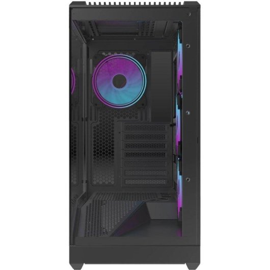 Caja PC Preyon Nest Seaview Midi Tower Acero SPCC 0,7 mm Negro con Ventana de cristal templado y ARGB