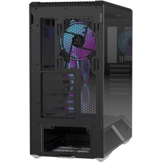 Caja PC Preyon Nest Seaview Midi Tower Acero SPCC 0,7 mm Negro con Ventana de cristal templado y ARGB
