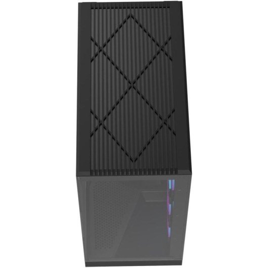 Caja PC Preyon Nest Seaview Midi Tower Acero SPCC 0,7 mm Negro con Ventana de cristal templado y ARGB