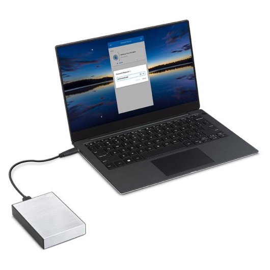 Disco Duro Seagate One Touch 1TB HDD 2.5" USB 3.2 Gen 1 Plata Encriptación