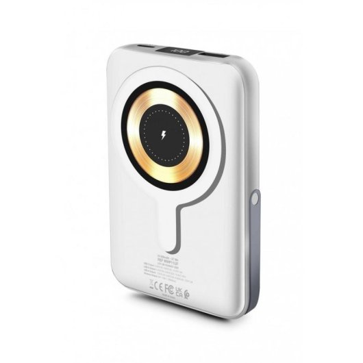 Externe Batterie Urban Factory Magnee Power 10000 mAh Kabelloser Ladeadapter Weiß